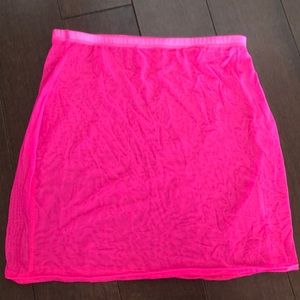 Hot pink Mesh Skirt